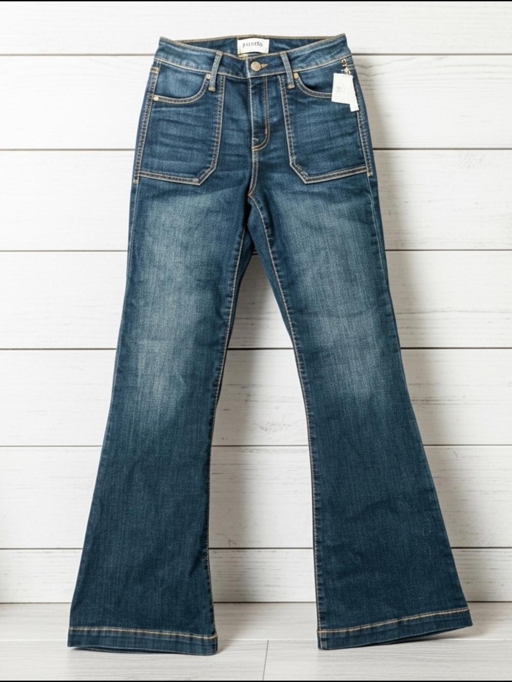 RSQ Jeans Women's Size 27 High Rise Flare RegularFit ‎ Blue Denim Medium Wash